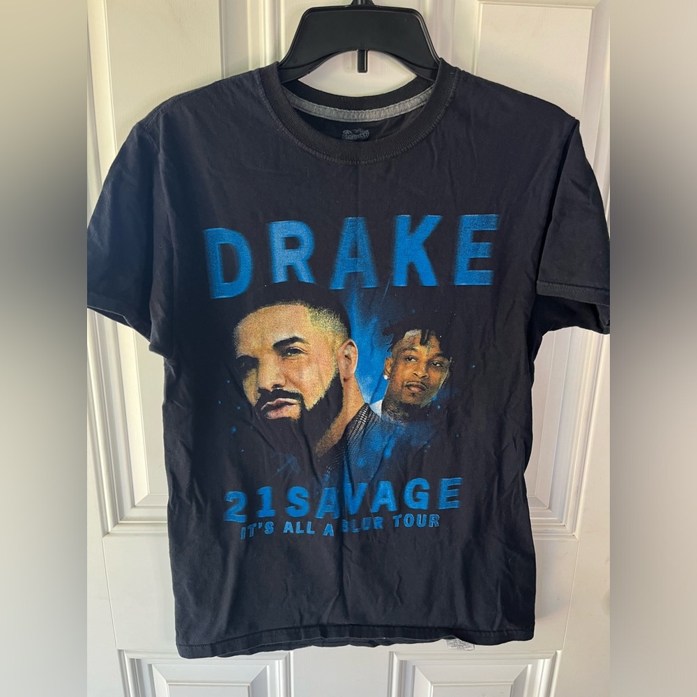 Drake 21 savage 2023 tour shirt size small unisex music rap modern